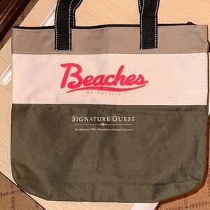 Beaches Resorts canvas tote bag  NWOT